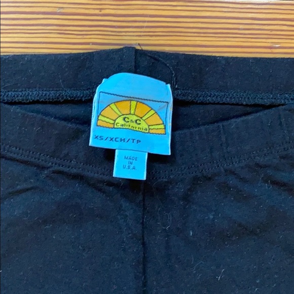 Black XS C&C California cotton leggings - Picture 2 of 3